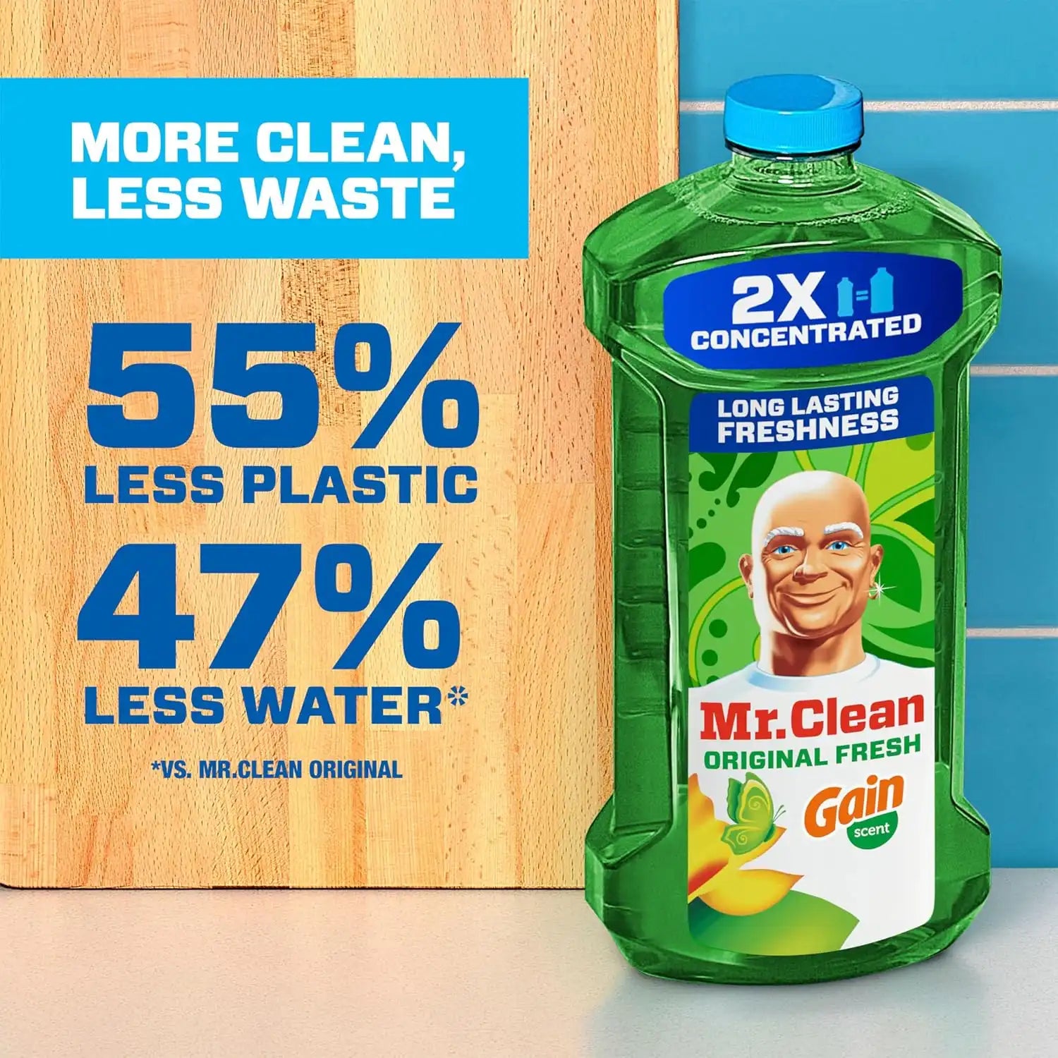 Mr. Clean All Purpose Cleaner. Floor Cleaner for Mopping Home. Bathroom. & Kitchen. Cleaning Liquid for Mop & Bucket. Cleaning Supplies. Multi-Surface Dilutable. Gain. 41oz - Image 6