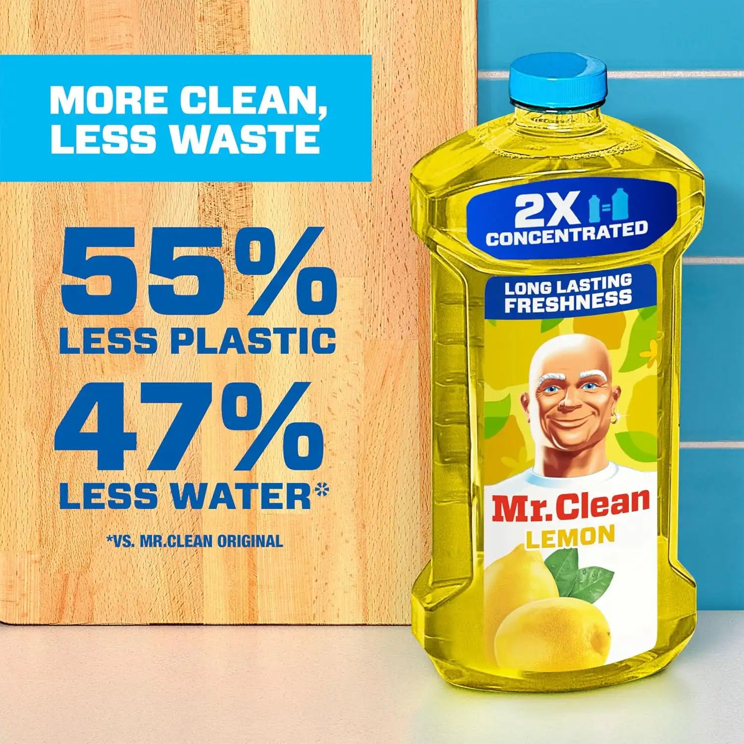 Mr. Clean All Purpose Cleaner. Floor Cleaner for Mopping Home. Bathroom. & Kitchen. Cleaning Liquid for Mop & Bucket. Cleaning Supplies. Multi-Surface Dilutable. Lemon. 41oz - Image 6