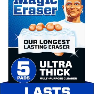 Mr. Clean Magic Eraser Sponge. All Purpose Cleaner. Long Lasting Cleaning Scrubber. Wall Cleaner. Sneaker Cleaner. Oven Cleaner. Kitchen. Bathroom. Shower Cleaning Supplies. Ultra Thick. 5ct