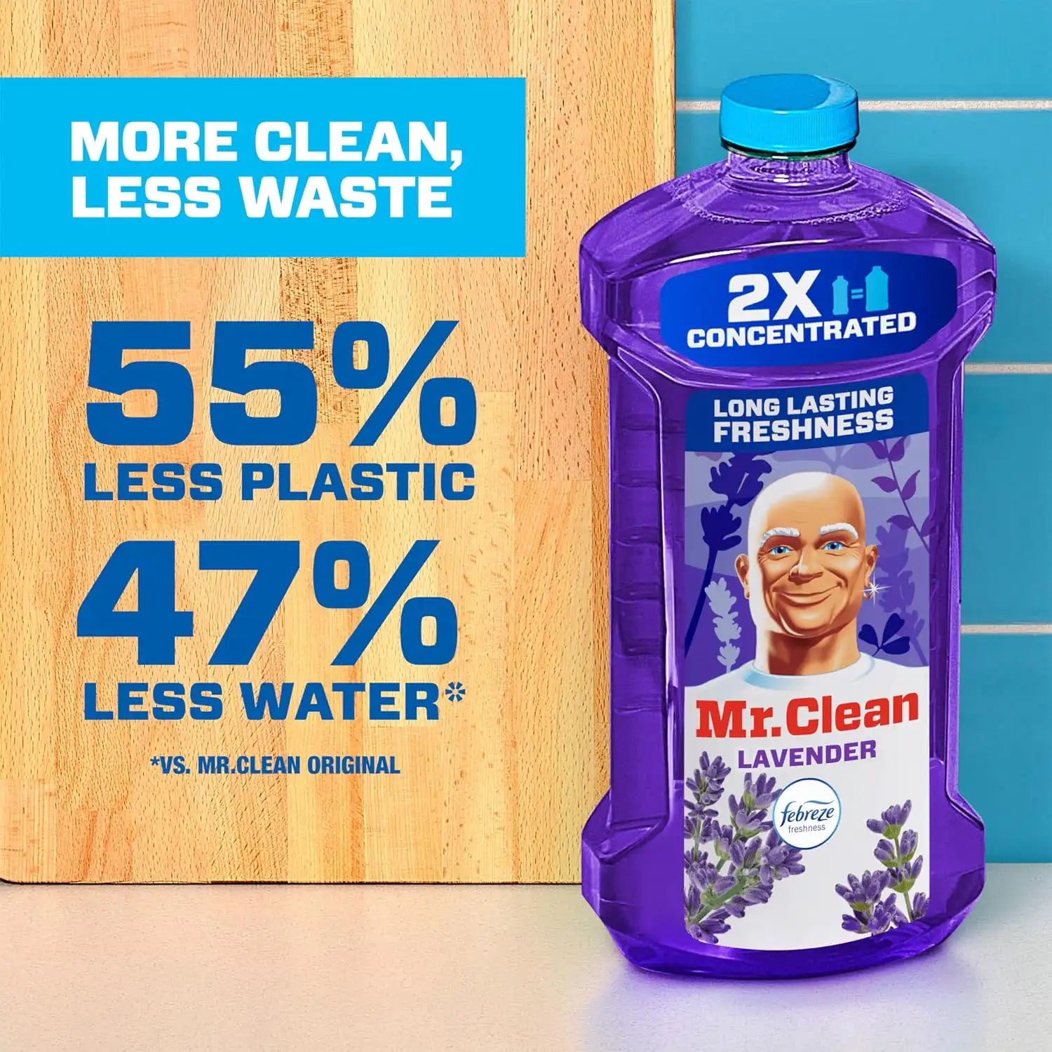 Mr. Clean All Purpose Cleaner. Floor Cleaner for Mopping Home. Bathroom. & Kitchen. Cleaning Liquid for Mop & Bucket. Cleaning Supplies. Multi-Surface Dilutable. Lavender. 41oz - Image 6