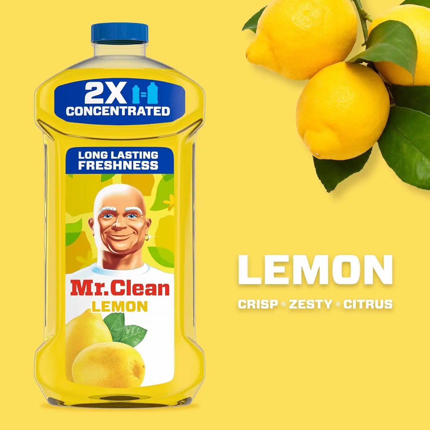 Mr. Clean All Purpose Cleaner. Floor Cleaner for Mopping Home. Bathroom. & Kitchen. Cleaning Liquid for Mop & Bucket. Cleaning Supplies. Multi-Surface Dilutable. Lemon. 41oz - Image 4