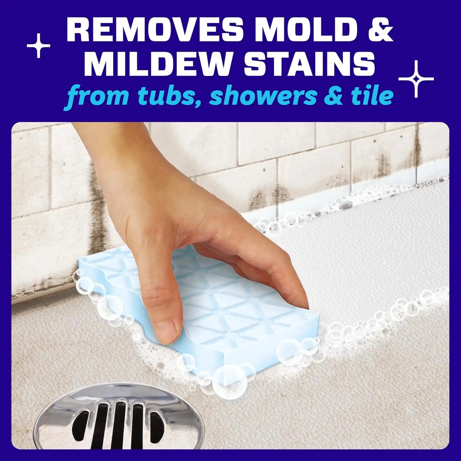 Mr. Clean Magic Eraser Sponge. Bathroom Cleaner. Shower Cleaner. Tub Cleaner. Soap Scum Remover. Bathroom Cleaning Supplies. Dawn Cleaning Power with Febreze Lavender Scent. 2 in 1 Bath. 7ct - Image 5